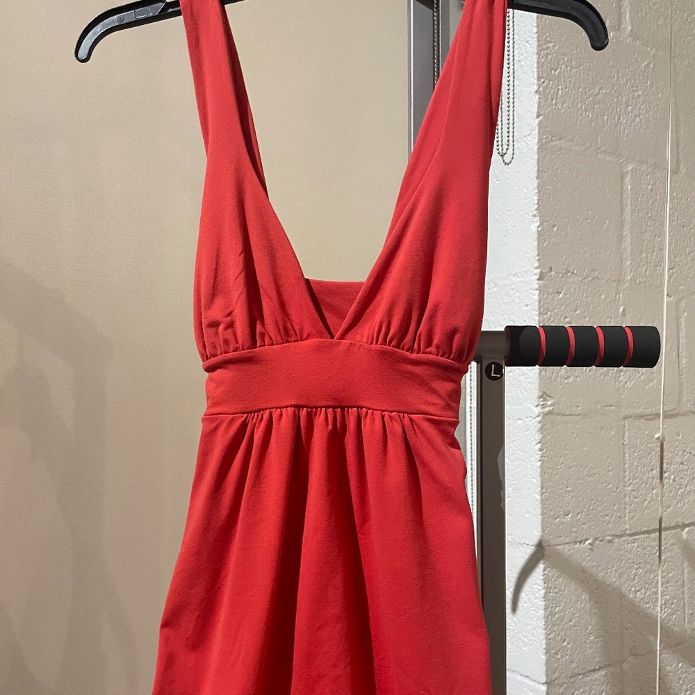 🌟Susana Monaco Red Criss-Cross Halter Top Women’s Size L